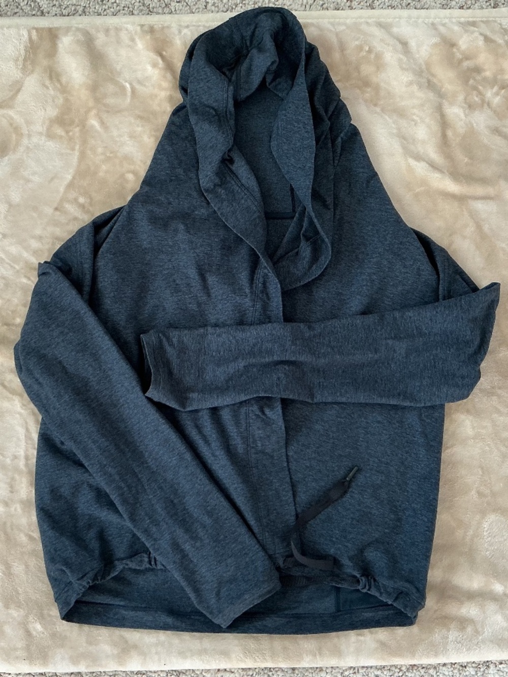Lululemon Sweater Womens 8 Dark Blue Thats A Wrap Cardigan Jacket Stretch Casual